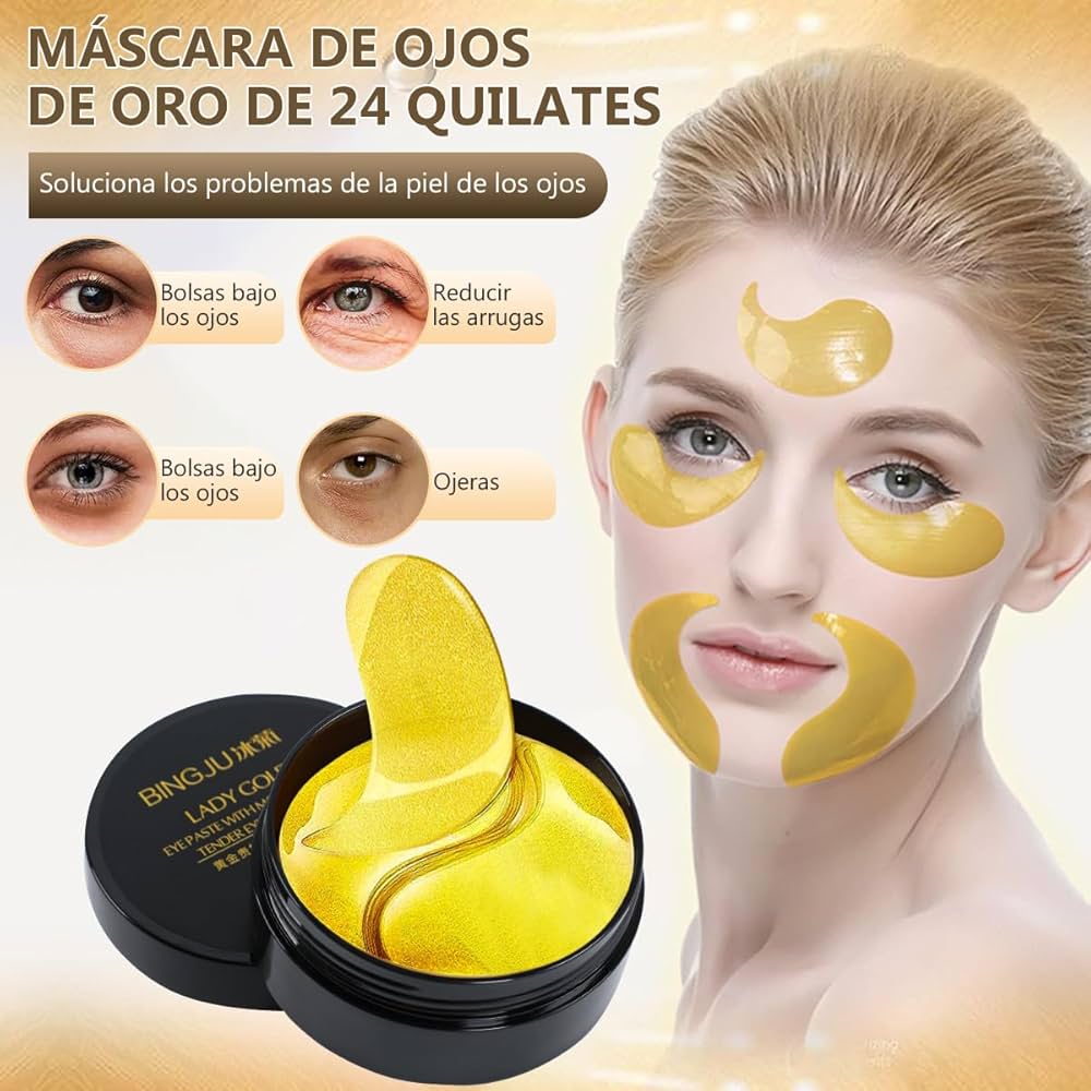 Parche Para Ojeras 24k Colageno 60 Pcs 2x1!