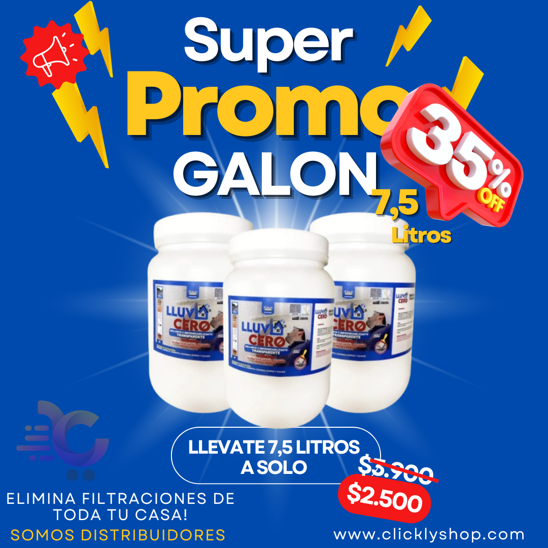 7,5 Litros de Lluvia Cero 30% de Descuento !