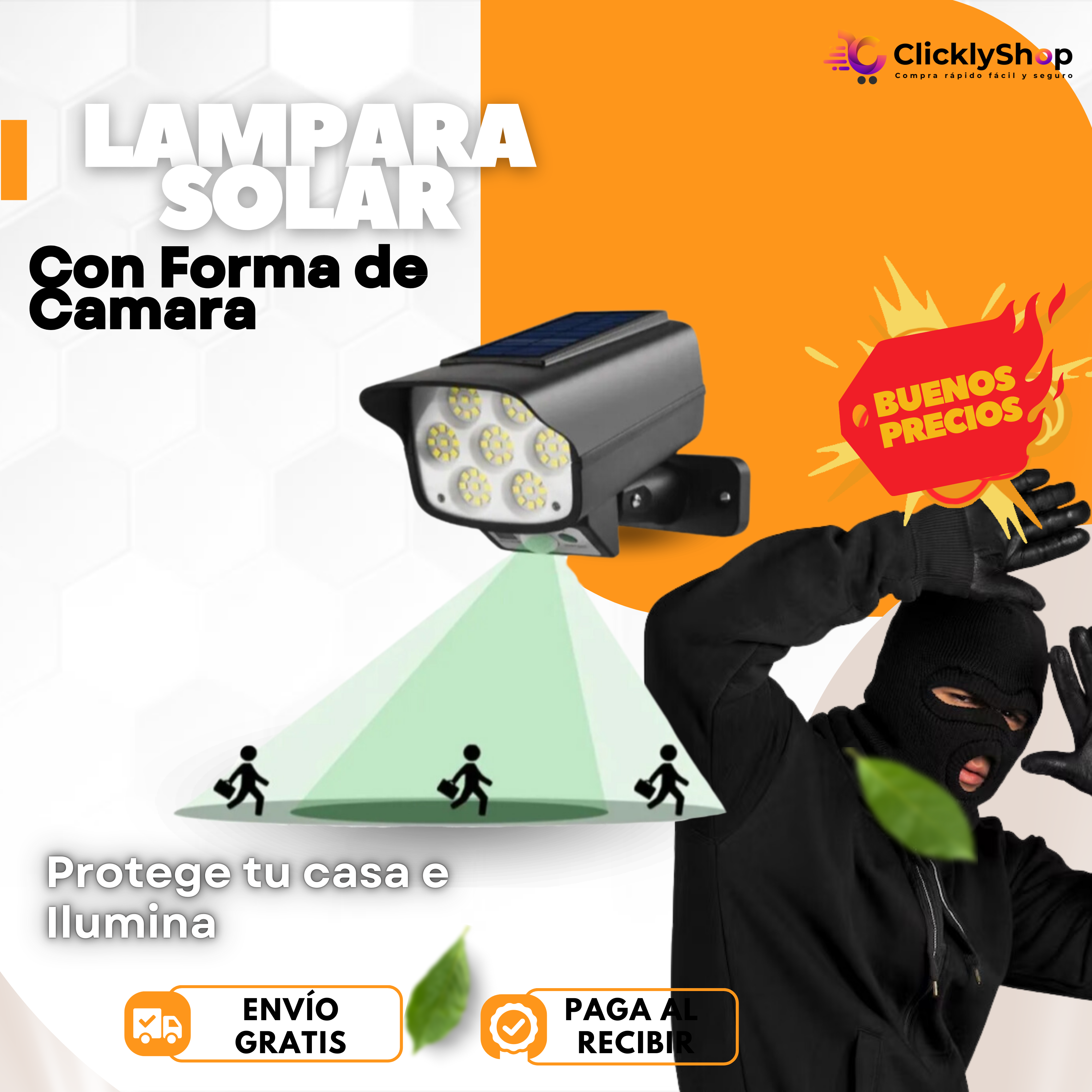 Lampara Led con Forma de Camara - Hogar Seguro